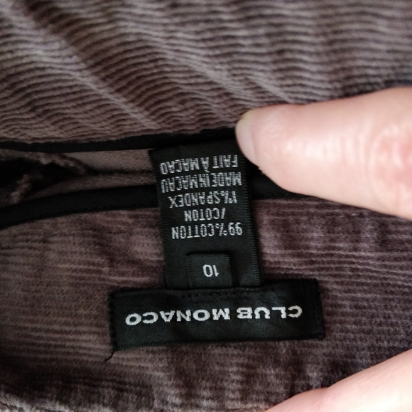 Grey Corduroy Club Monaco Pencil Skirt Size 10 - Picture 3 of 4